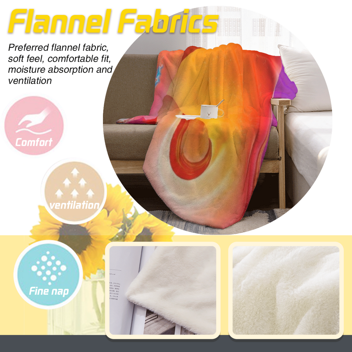 Willow Reverie Blush Pink Whimsical All-Season Flannel Blanket