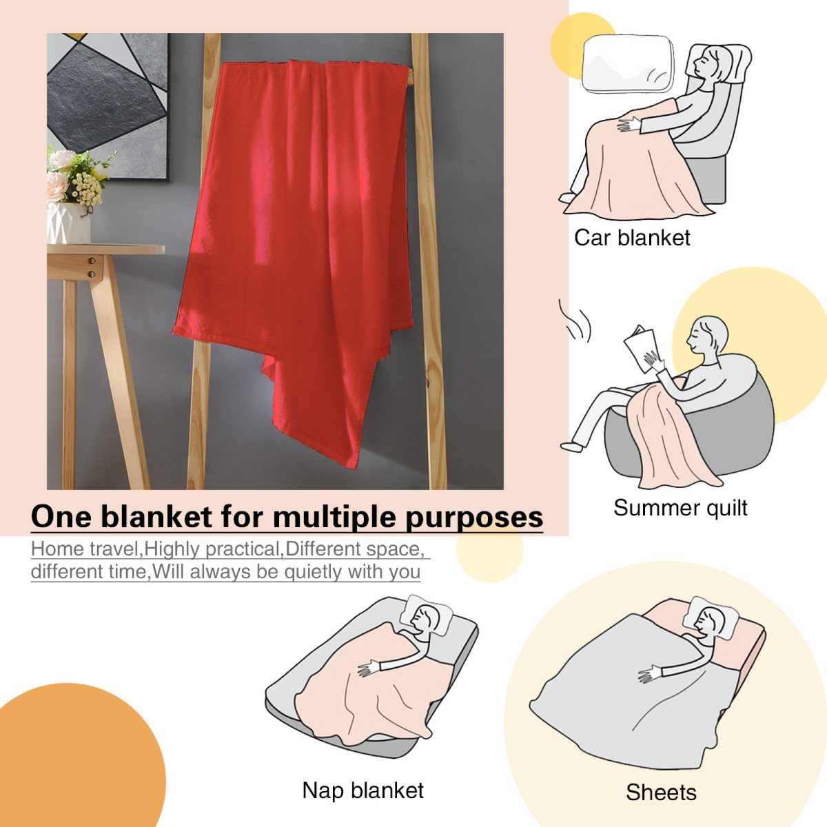 Twilight & Horizon Playful Graphic All-Season Flannel Blanket