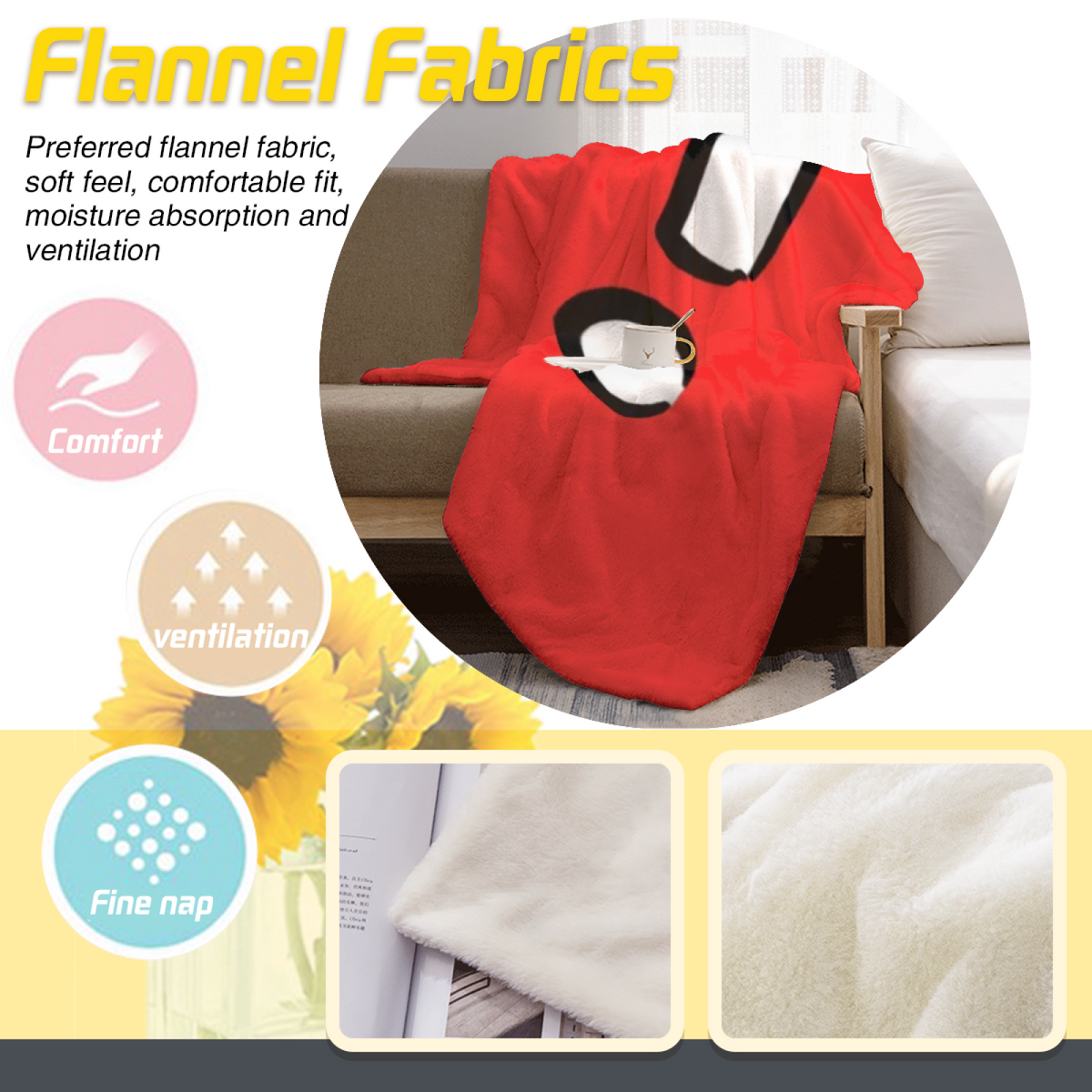 Twilight & Horizon Playful Graphic All-Season Flannel Blanket