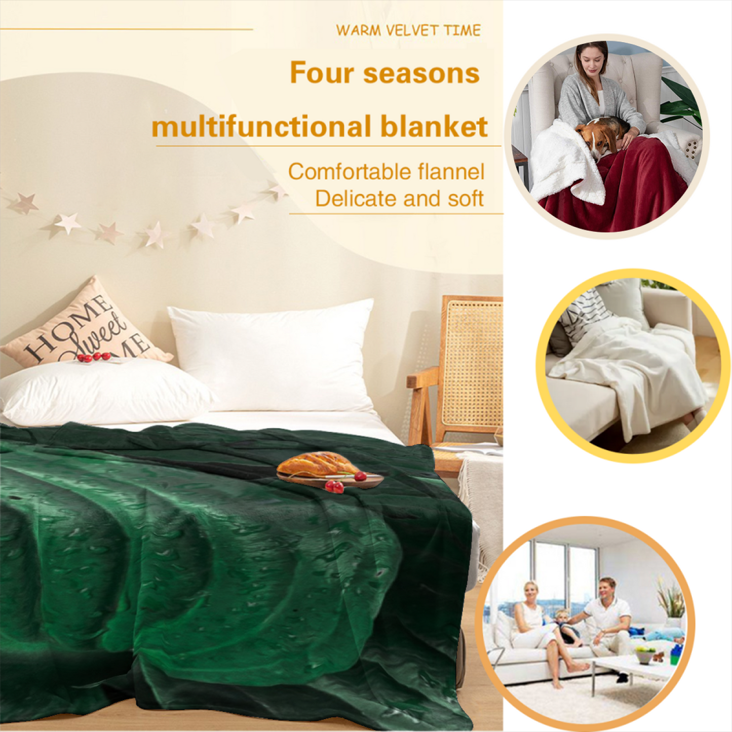 Modern Graphic Art Throw Blanket ¨C Colorful Decorative Cozy Blanket