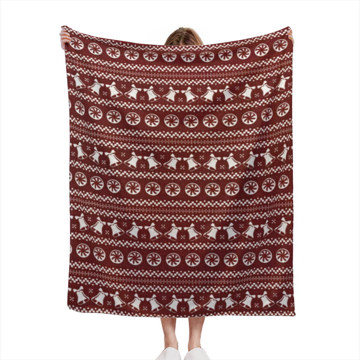 Saffron Kaleidoscope Earthy Multicolor Art All-Season Flannel Blanket