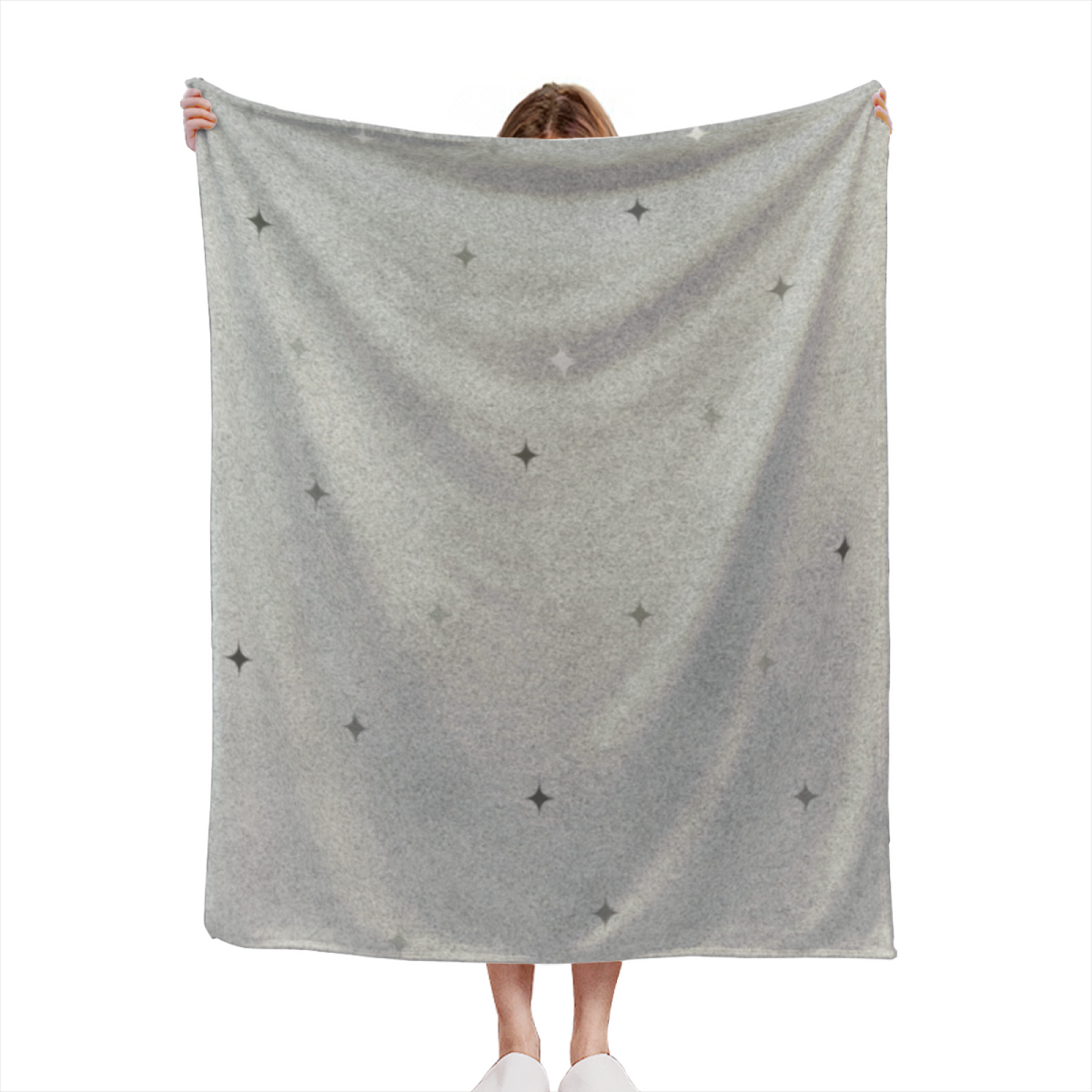 Decorative Flannel Blanket with Dewdrop Fern Cozy Cottage Artwork