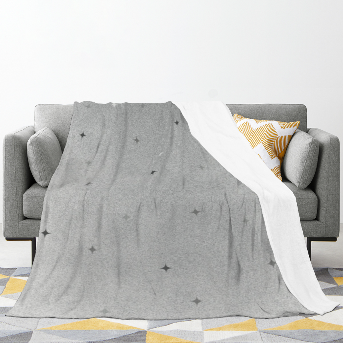 Decorative Flannel Blanket with Dewdrop Fern Cozy Cottage Artwork