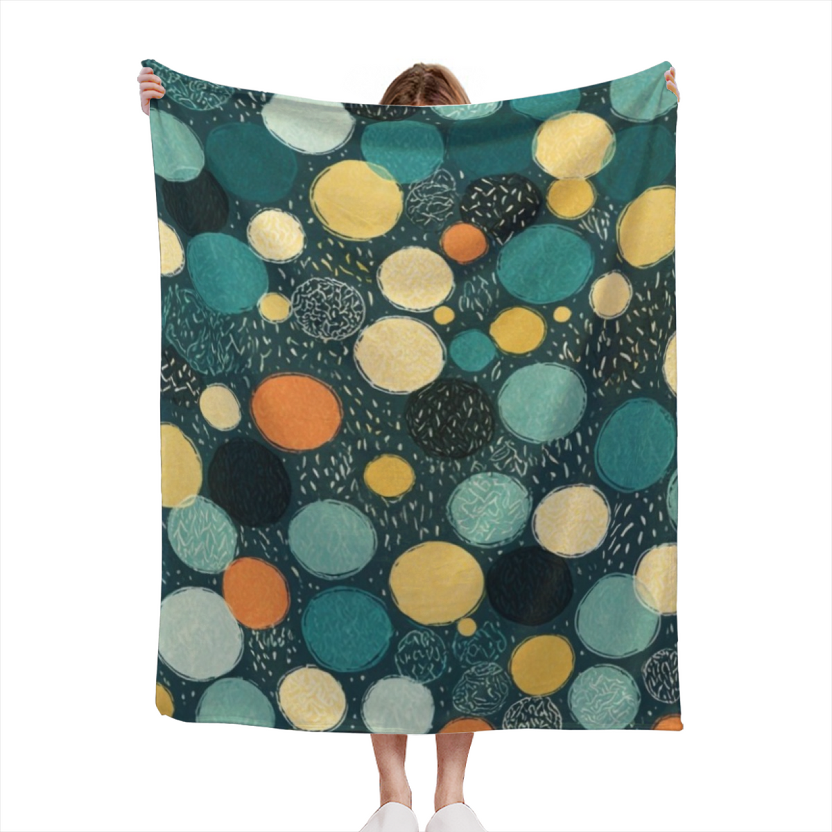Earthy Neutral Orchard Lantern Lightweight Flannel Throw ¨C Contemporary Pattern