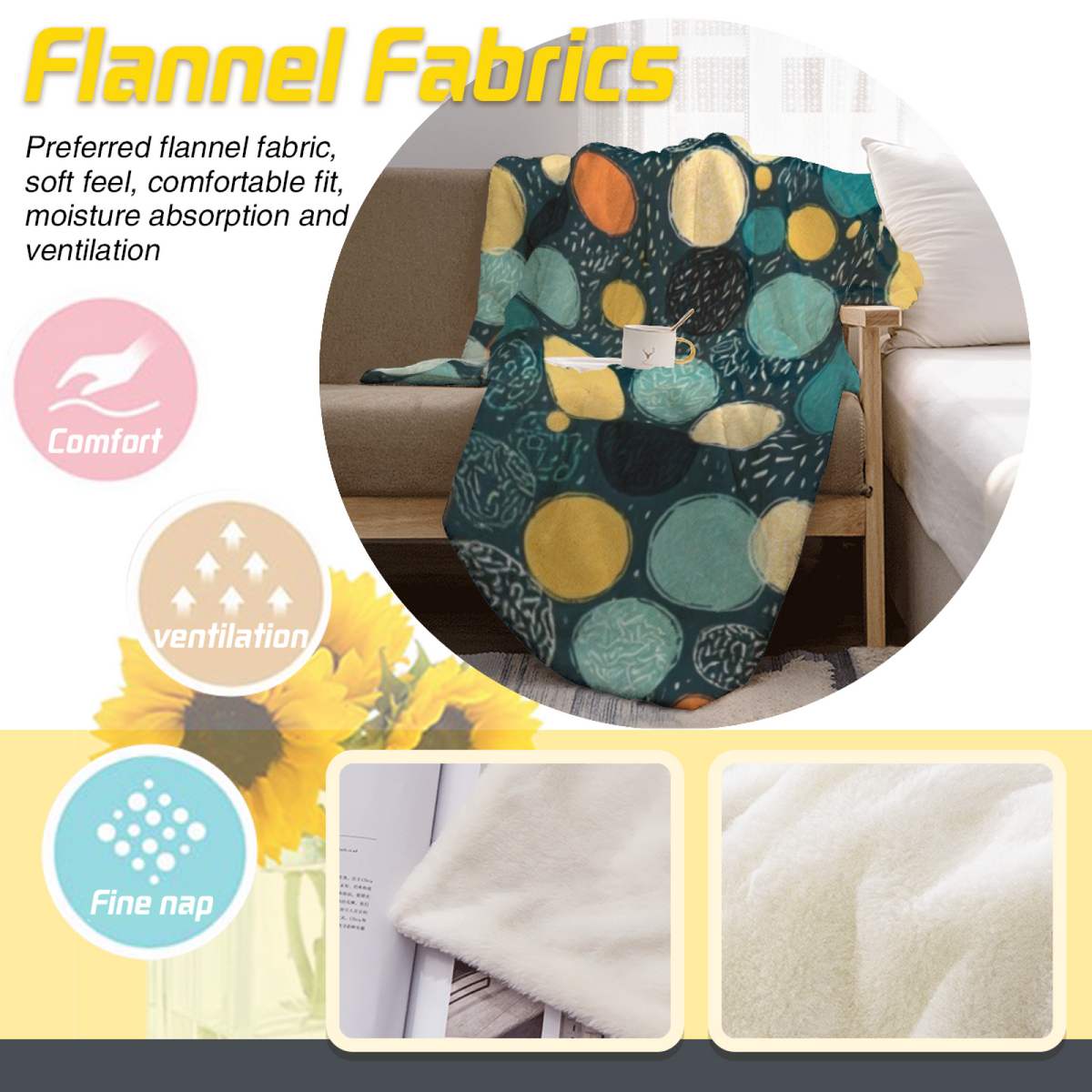 Earthy Neutral Orchard Lantern Lightweight Flannel Throw ¨C Contemporary Pattern