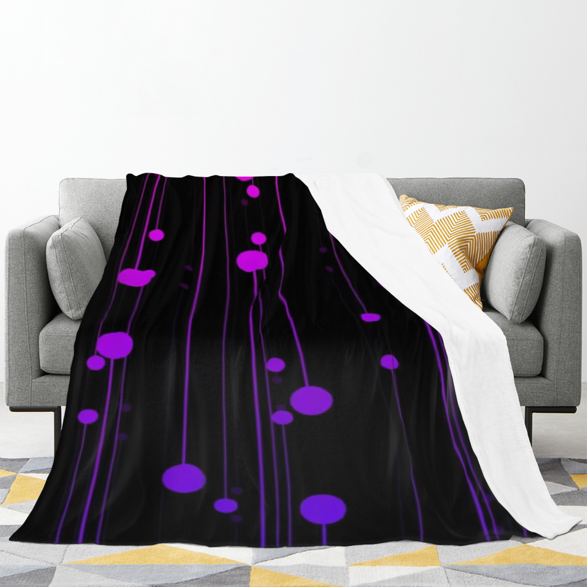 Luminous Grove Muted Sage Art Decorative Flannel Blanket