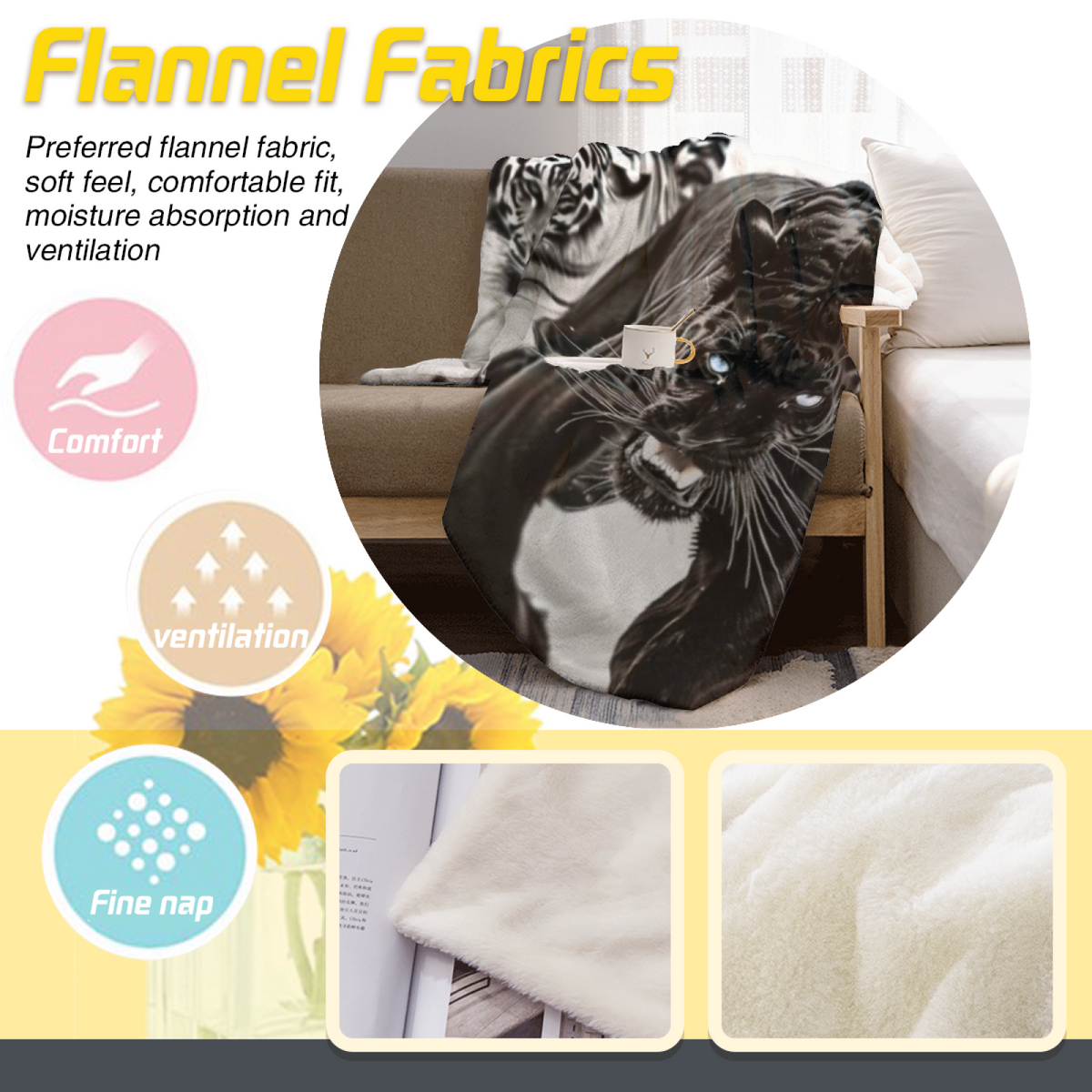 Soft Neutral Pebble Horizon All-Season Flannel Blanket