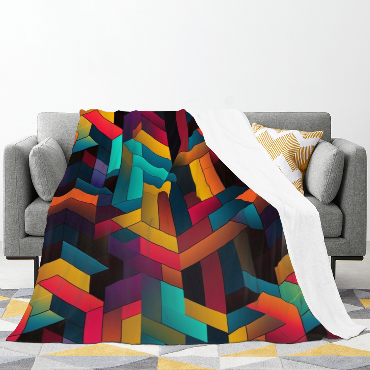 Soft Minimalist All-Season Flannel Blanket ¨C Radiant Flora Collection