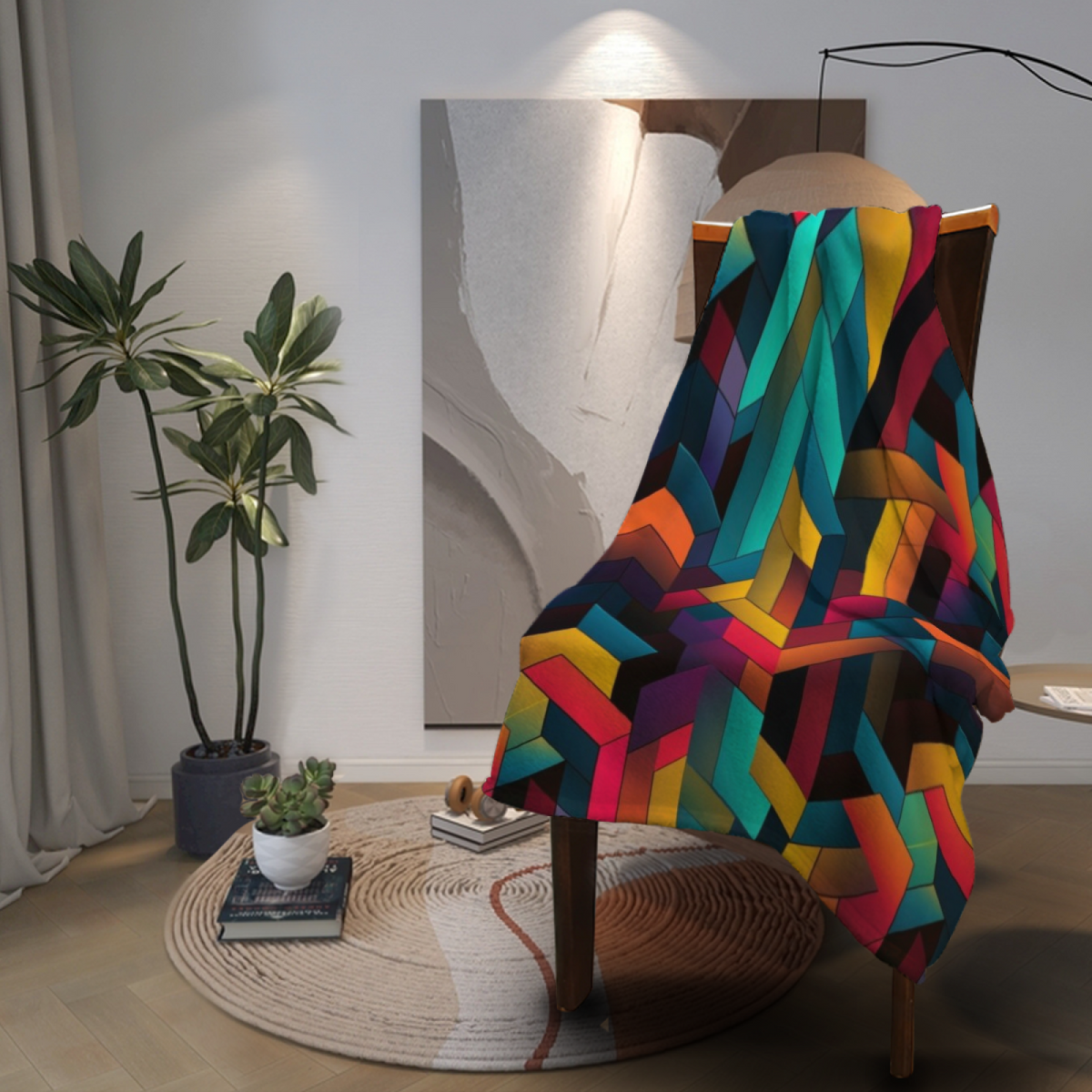Soft Minimalist All-Season Flannel Blanket ¨C Radiant Flora Collection