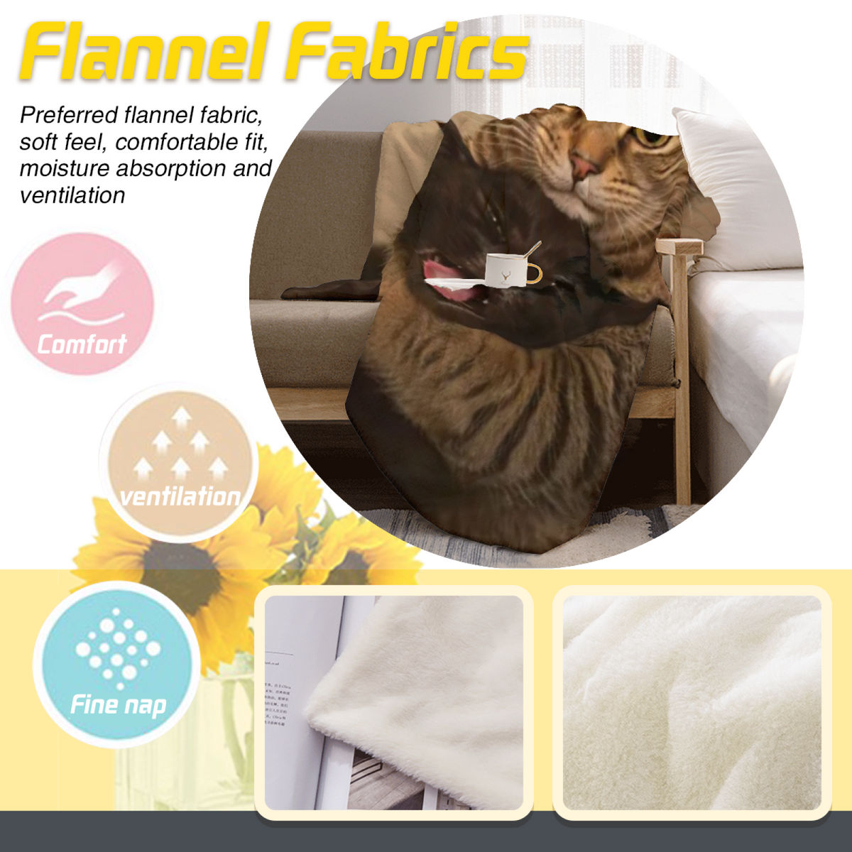 Oceanic Lagoon Inspired Cozy Flannel Bed Blanket ¨C Earthy Neutral Palette