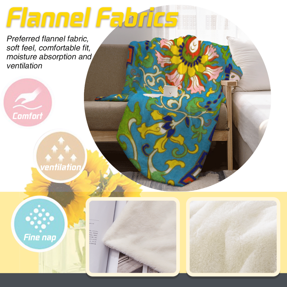 Soft Neutral Blush Drift Soft Flannel Blanket
