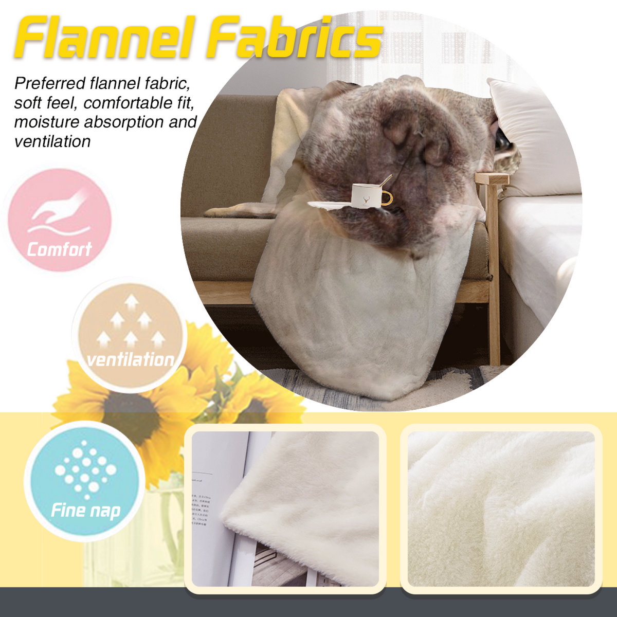 Lagoon Rhythm Soft Neutral Artistic Flannel Throw Blanket