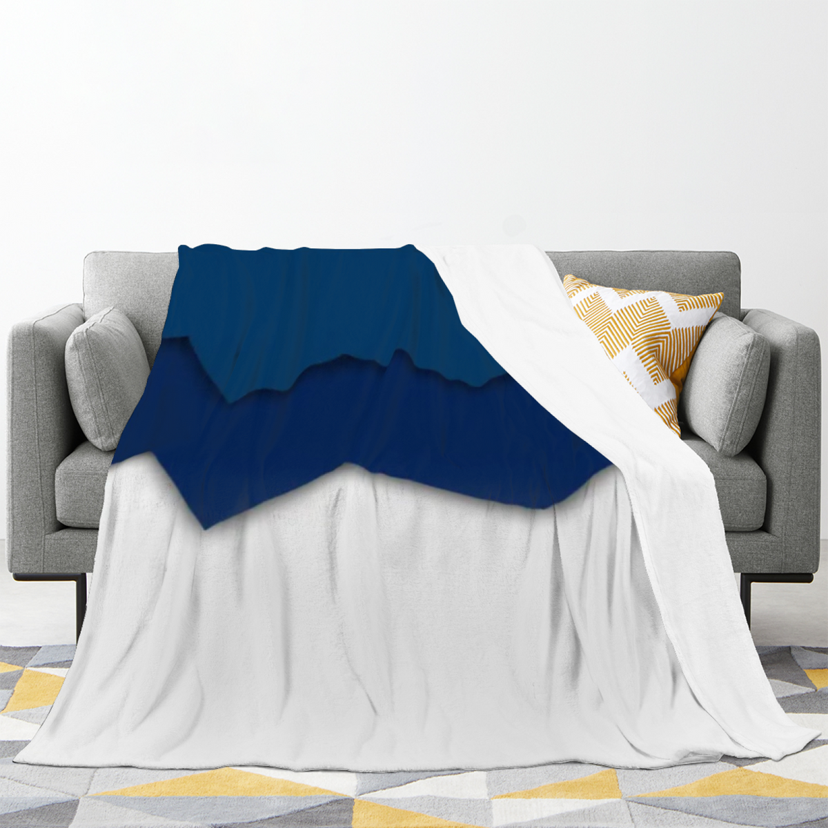 Earthy Neutral Wildwood Carnival Lightweight Flannel Throw ¨C Contemporary Pattern