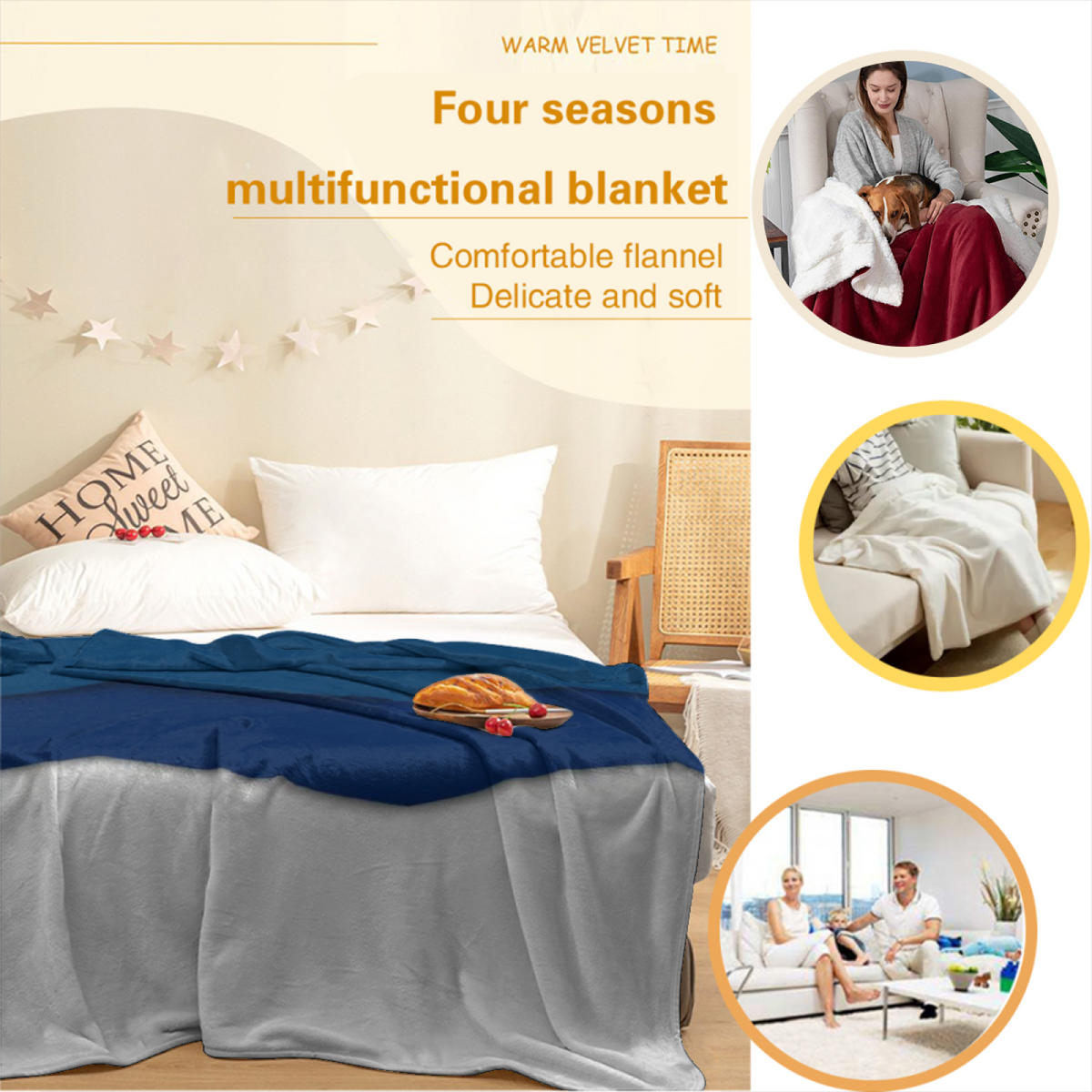Earthy Neutral Wildwood Carnival Lightweight Flannel Throw ¨C Contemporary Pattern