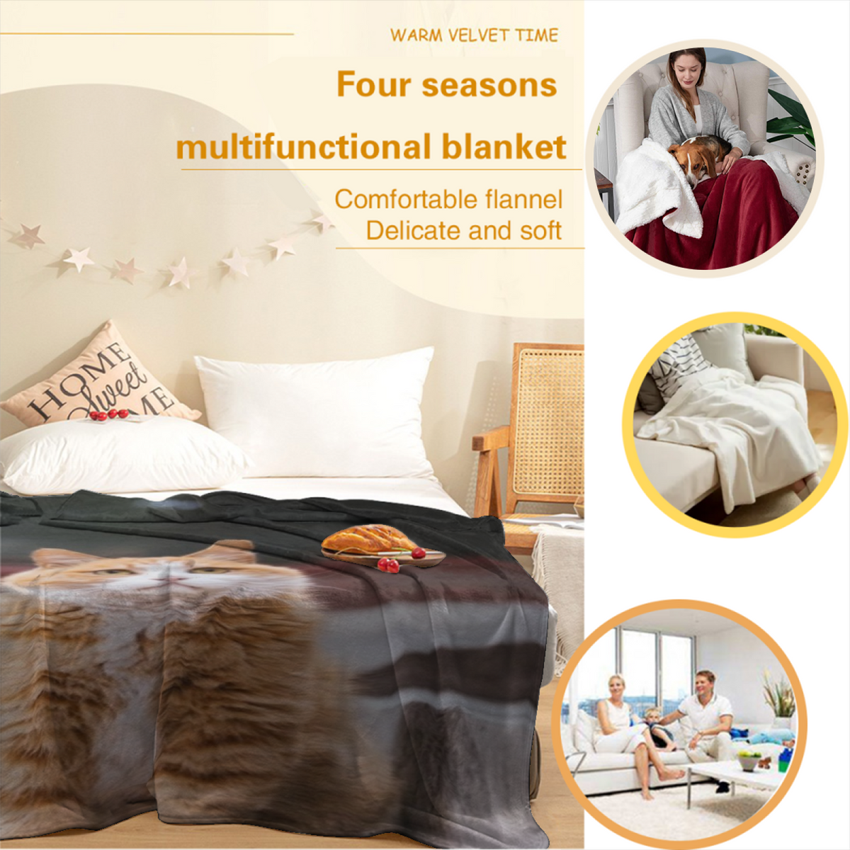 Eclectic Design Desert Valley Soft Neutral Flannel Sofa Throw