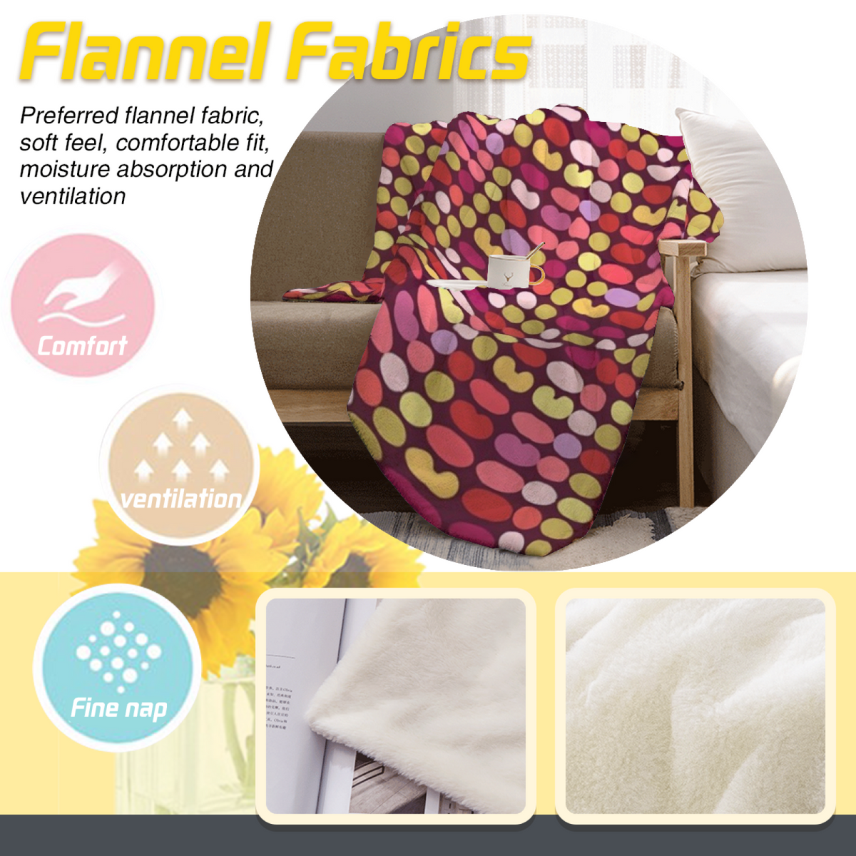 Burnished Whisper Warm Terracotta Art Flannel Throw Blanket