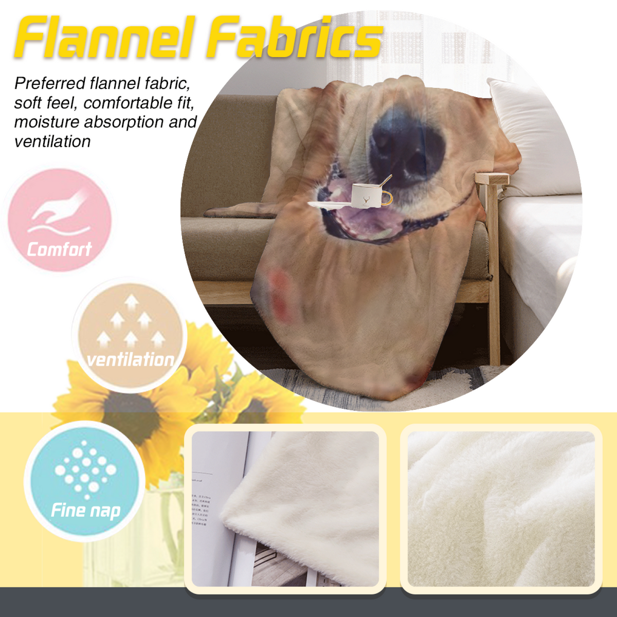 Earthy Neutral Hazy Hearth Lightweight Flannel Throw ¨C Contemporary Pattern