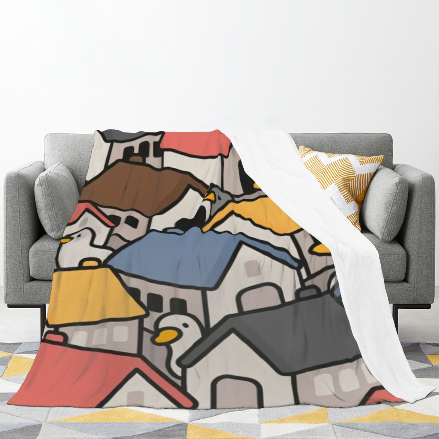 Modern Artistic Throw Blanket ¨C Abstract Decorative Cozy Home Blanket