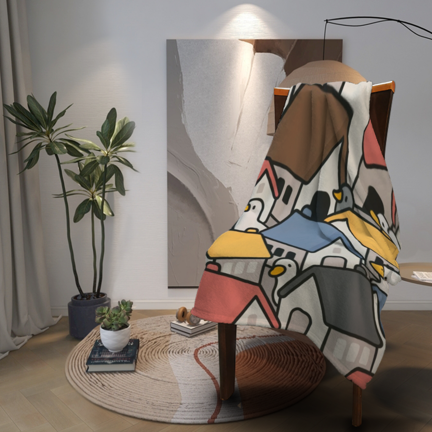 Modern Artistic Throw Blanket ¨C Abstract Decorative Cozy Home Blanket
