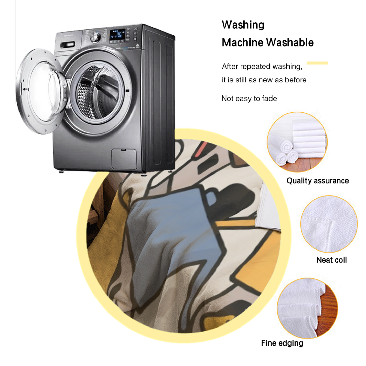 Modern Artistic Throw Blanket ¨C Abstract Decorative Cozy Home Blanket