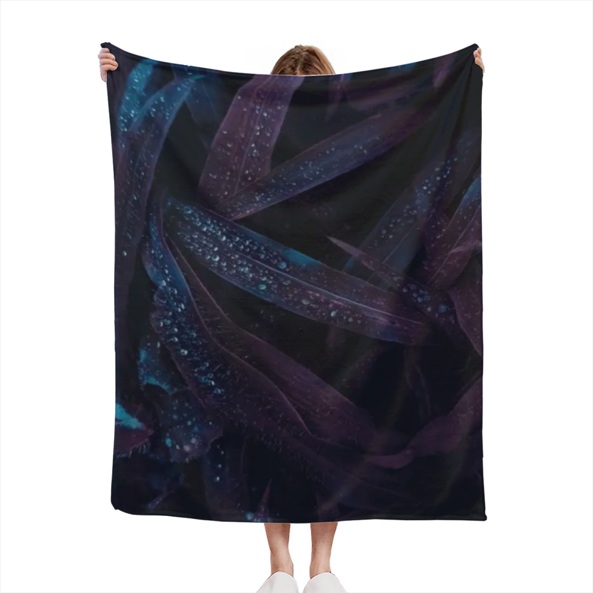 Flannel Throw Blanket with Alpine Lagoon Cozy Cottage Artwork