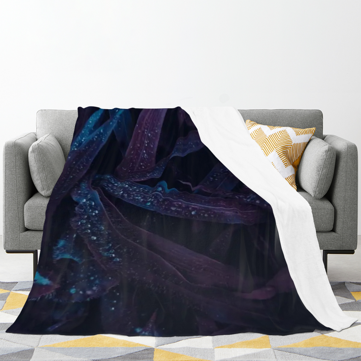 Flannel Throw Blanket with Alpine Lagoon Cozy Cottage Artwork