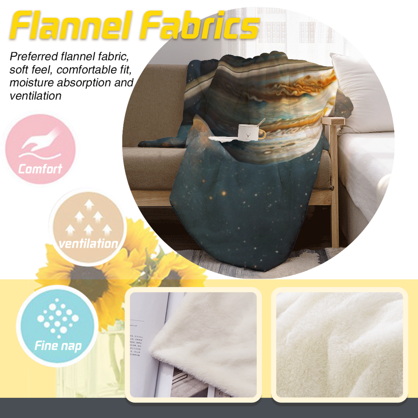 Colorful Artistic Pattern Throw Blanket ¨C Stylish Contemporary Cozy Home Blanket