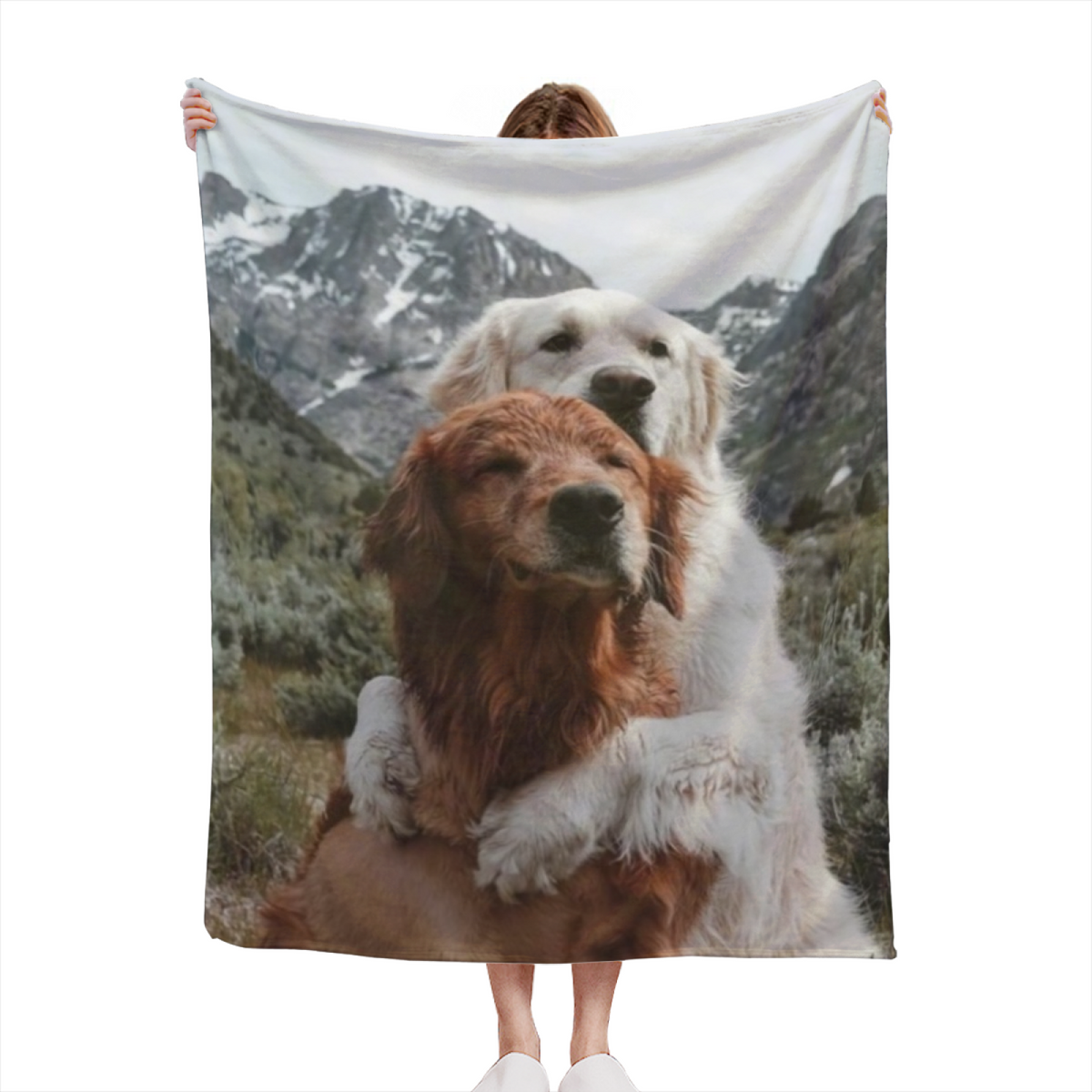 Golden Serenade Statement Pattern Soft Flannel Blanket