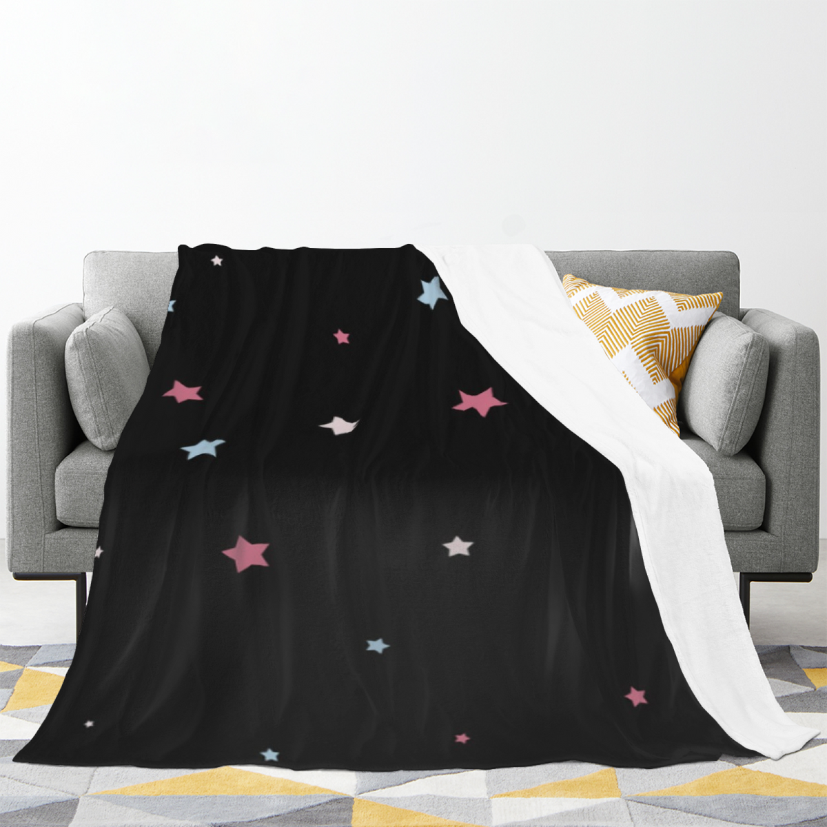 Soft Neutral Whimsical Decor Plush Flannel Throw ¨C Heather Blossom Edition