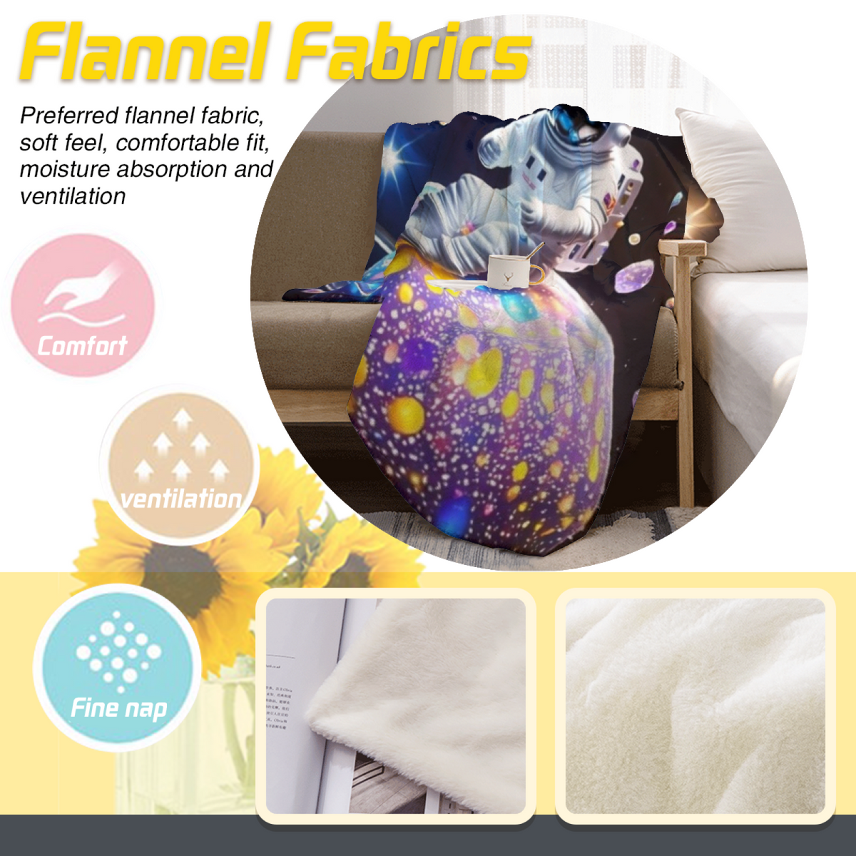 Eclectic Design Breezy Whisper Soft Neutral Flannel Sofa Throw
