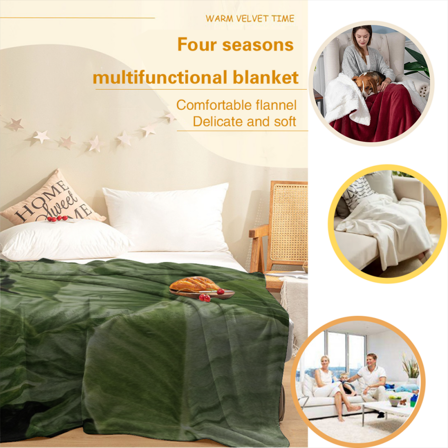 Contemporary Graphic Throw Blanket ¨C Modern Printed Decorative Cozy Blanket