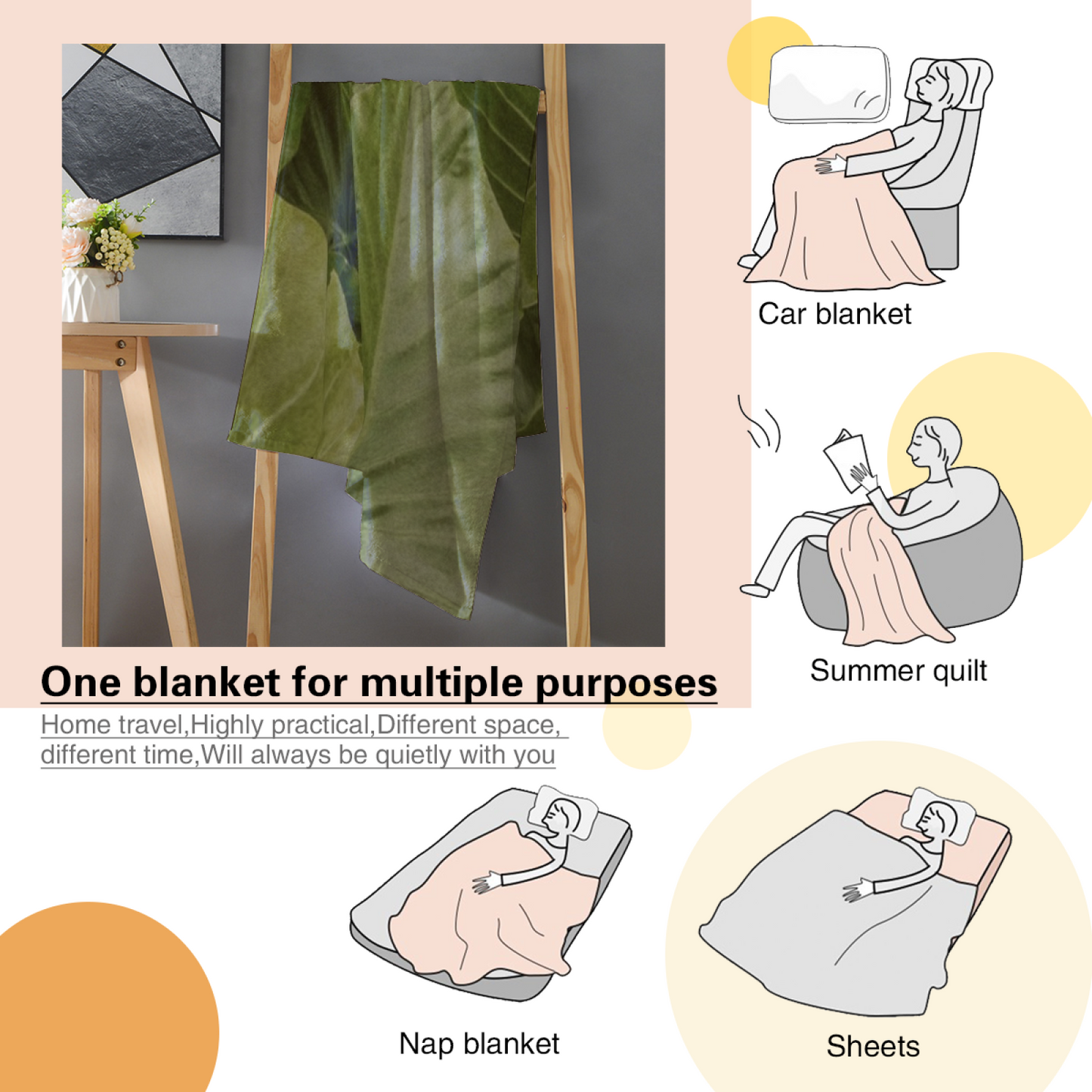 Contemporary Graphic Throw Blanket ¨C Modern Printed Decorative Cozy Blanket