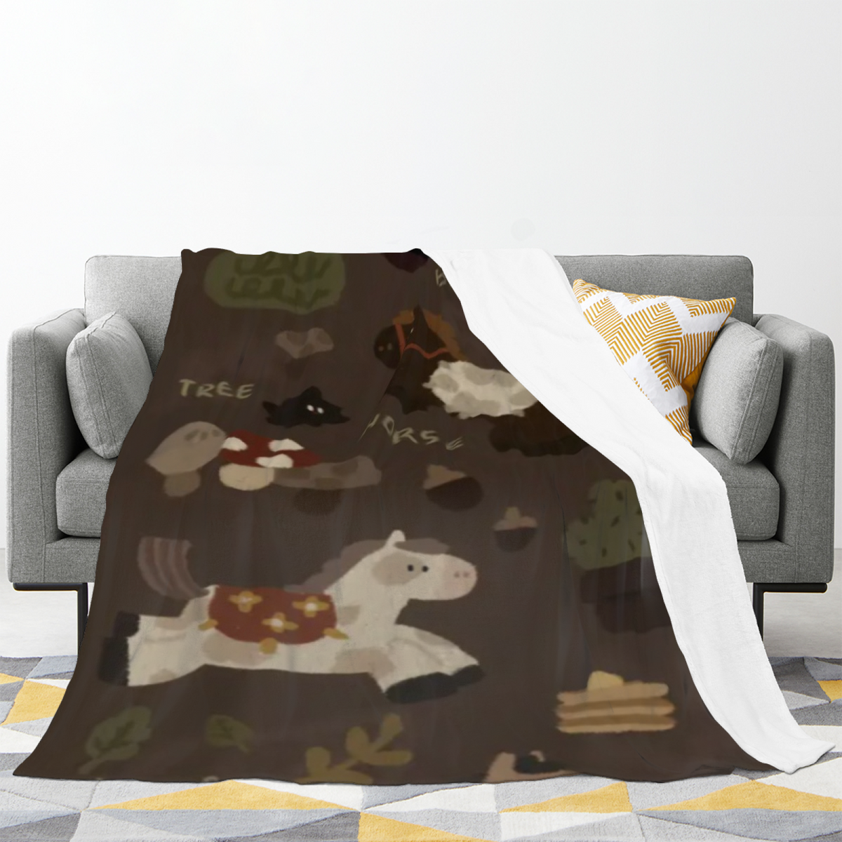 Soft Minimalist All-Season Flannel Blanket ¨C Twilight Daydream Collection