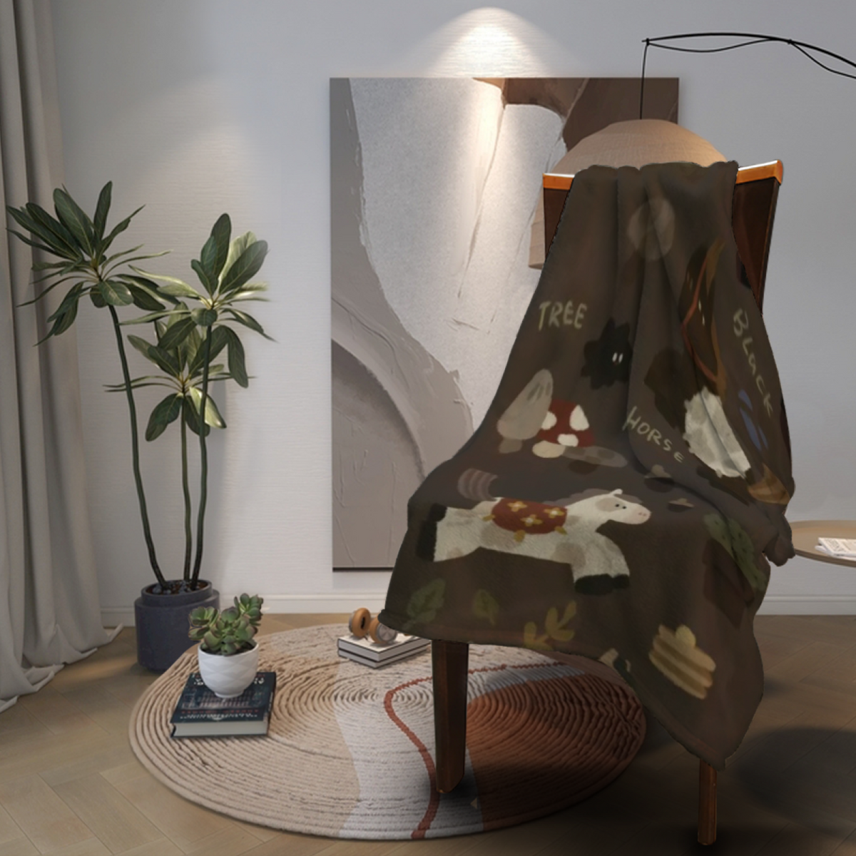 Soft Minimalist All-Season Flannel Blanket ¨C Twilight Daydream Collection
