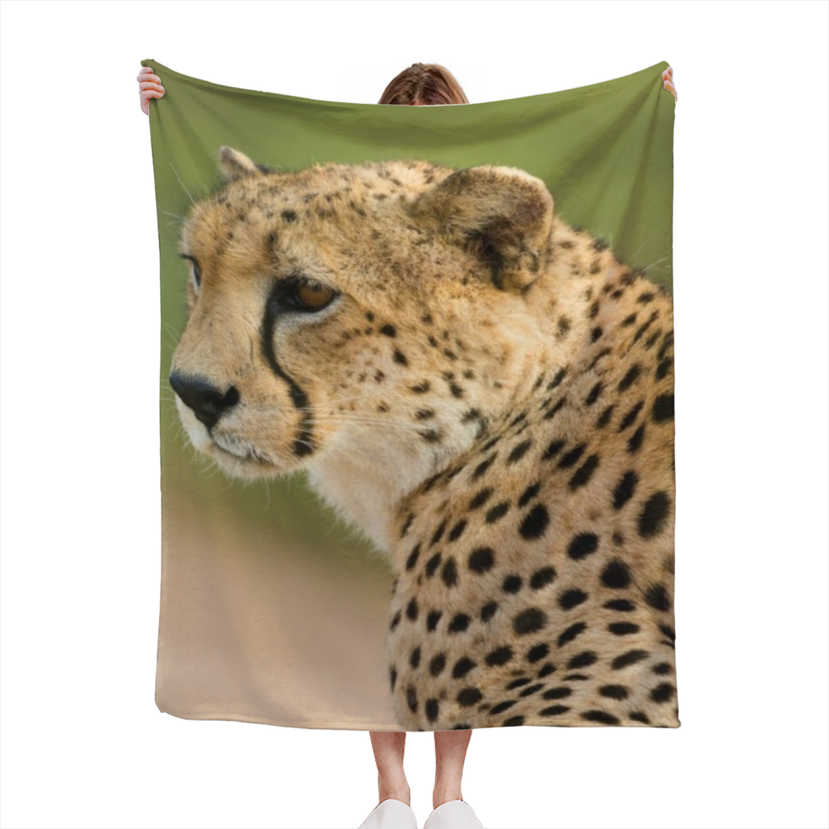Earthy Multicolor Meadow Trail Lightweight Flannel Throw