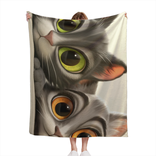 Watercolor Harbor Soft Neutral Art Decorative Flannel Blanket