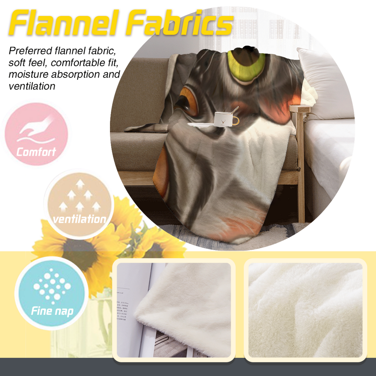 Watercolor Harbor Soft Neutral Art Decorative Flannel Blanket