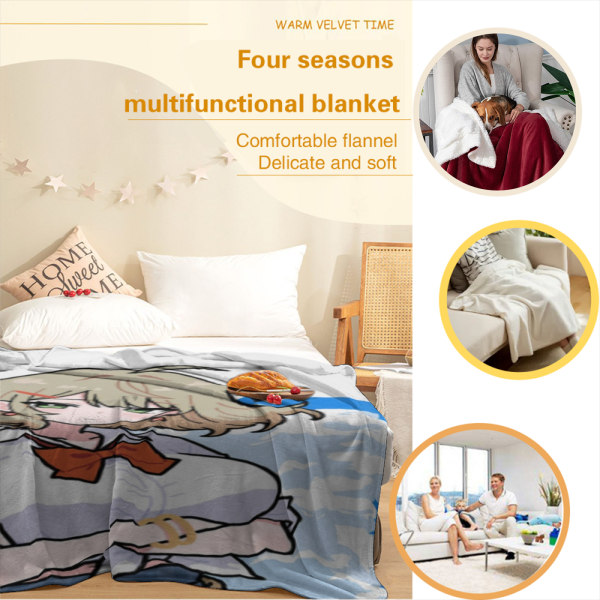 Marigold & Hearth Playful Graphic All-Season Flannel Blanket