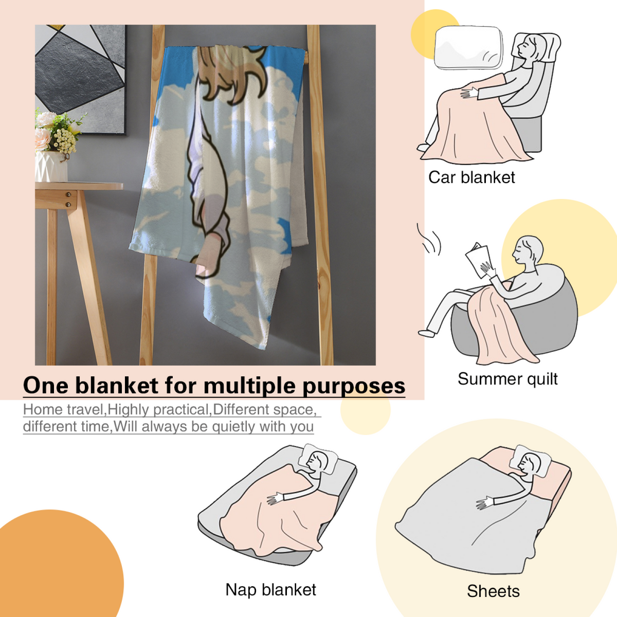 Marigold & Hearth Playful Graphic All-Season Flannel Blanket
