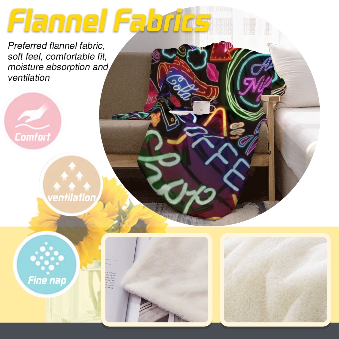 Stylish Modern Throw Blanket ¨C Artistic Decorative Graphic Design