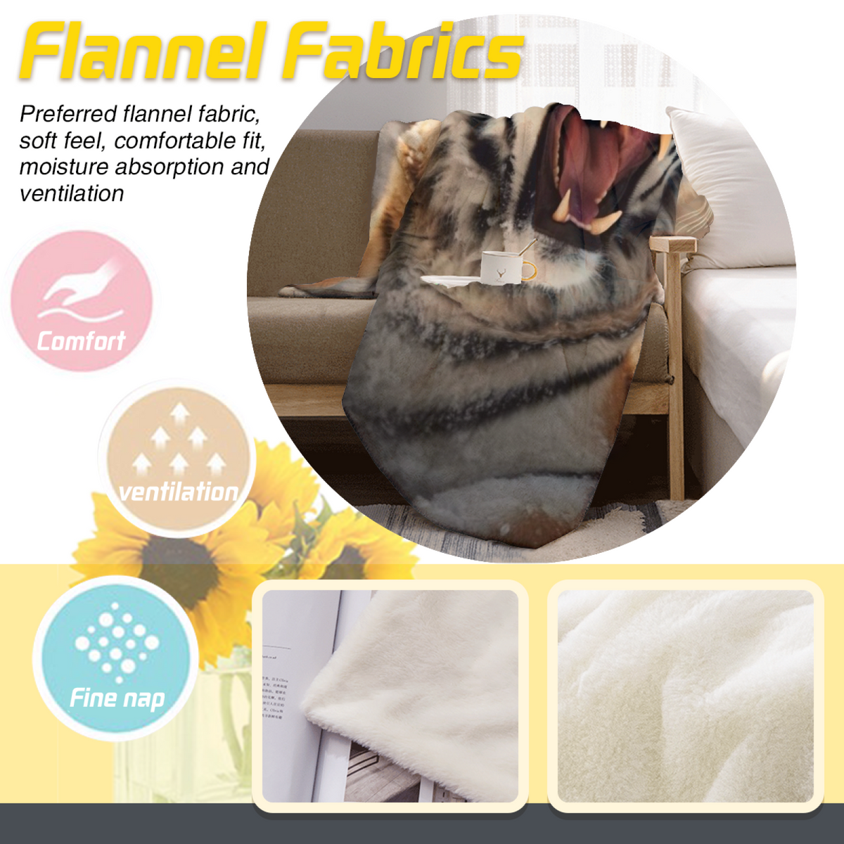 Coastal & Mirage Playful Graphic All-Season Flannel Blanket