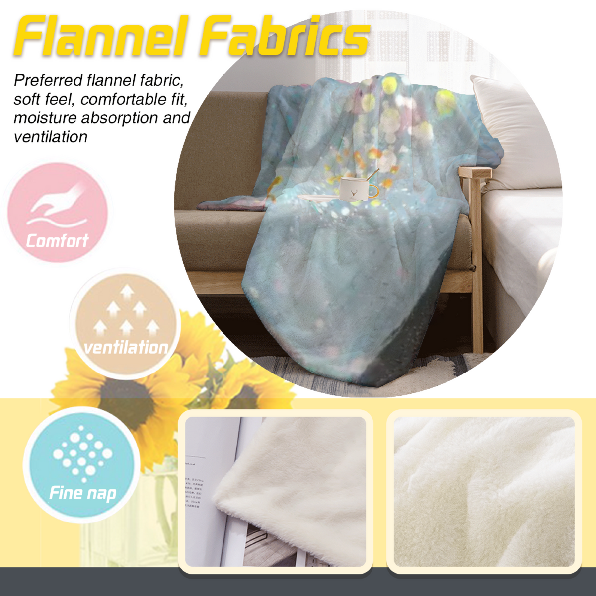 Serene Petal Home Accent Lightweight Flannel Throw ¨C Warm Coral