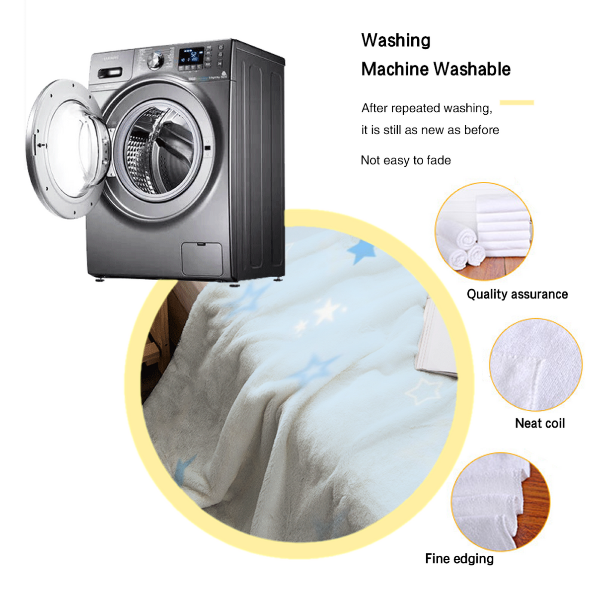 Moonbeam Wonder Soft Flannel Blanket in Creamy Ivory