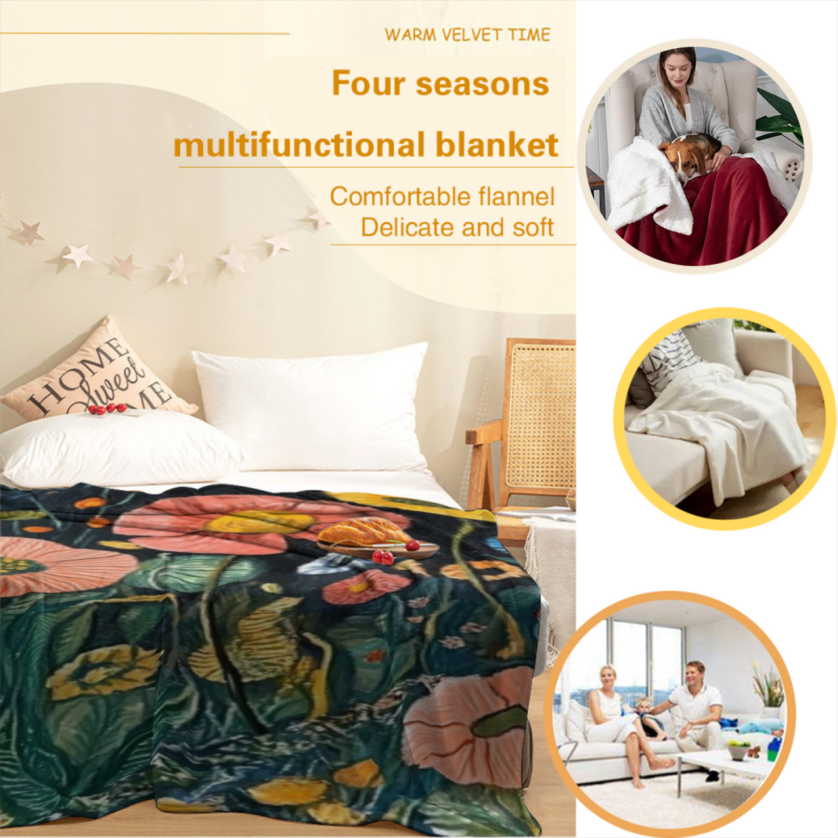 Pebble Muse Soft Neutral Contemporary Lightweight Flannel Throw