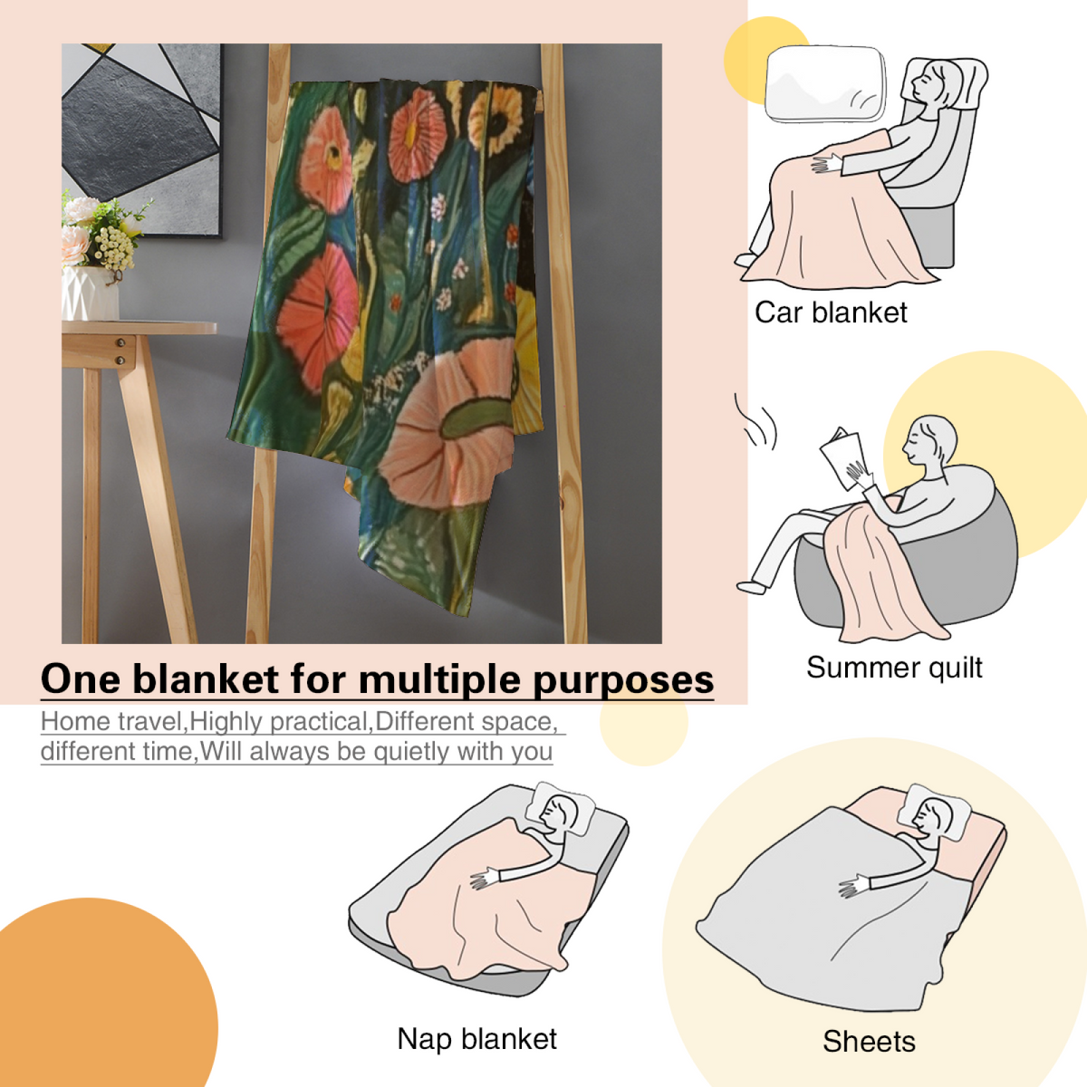 Pebble Muse Soft Neutral Contemporary Lightweight Flannel Throw