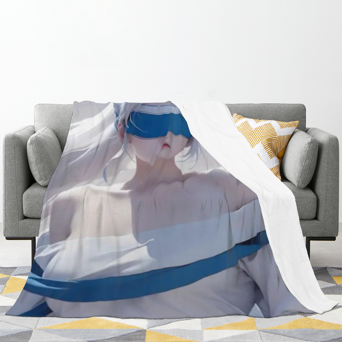 Opaline Prism Muted Sage Art Decorative Flannel Blanket
