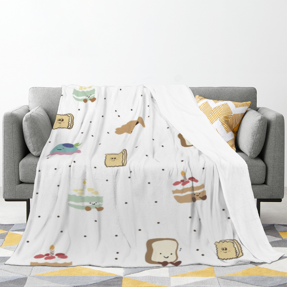 Soft Minimalist Plush Flannel Throw ¨C Moonbeam Arbor Collection