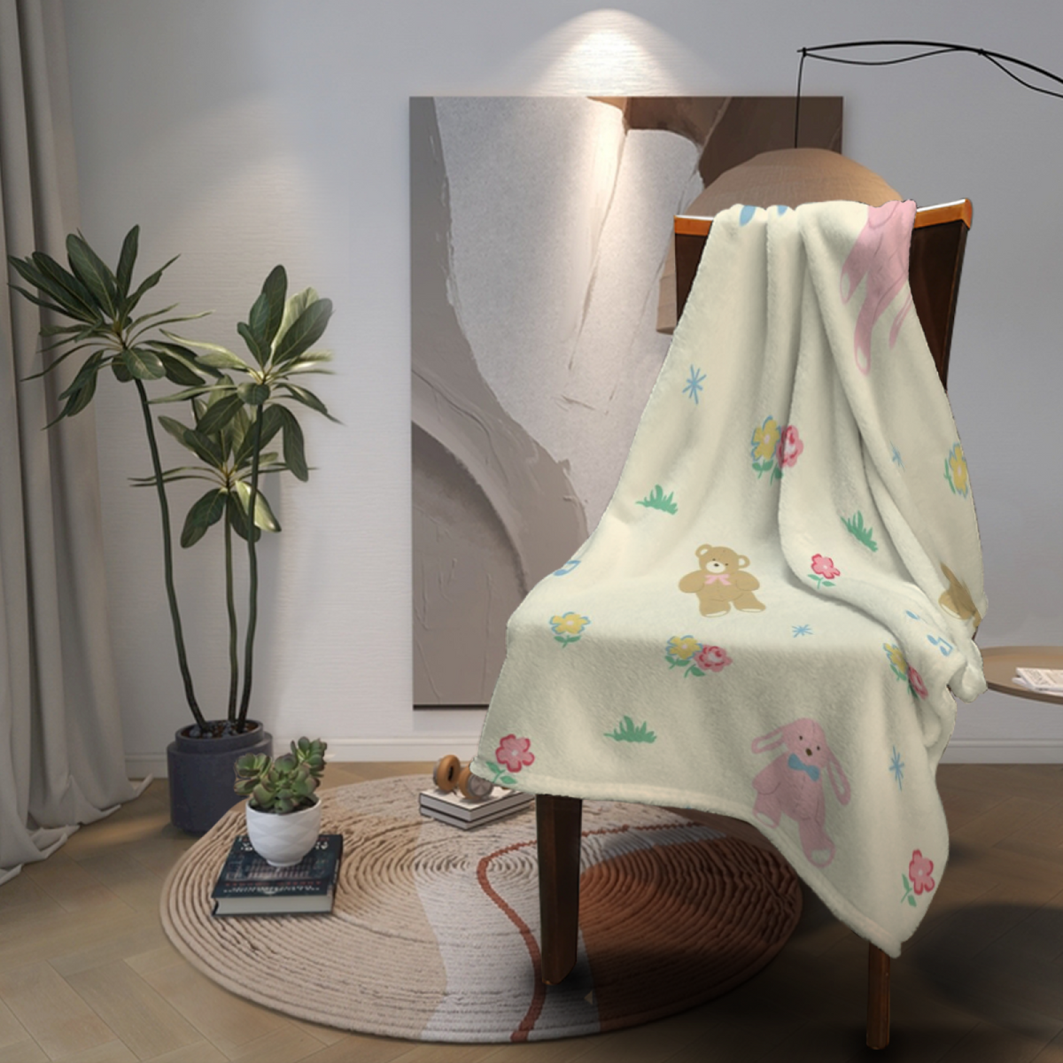 Electric Prism Home Accent Lightweight Flannel Throw ¨C Pastel Multicolor