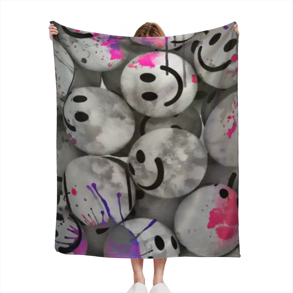 Pastel Multicolor Whimsical Decor Plush Flannel Throw ¨C Radiant Sonnet Edition