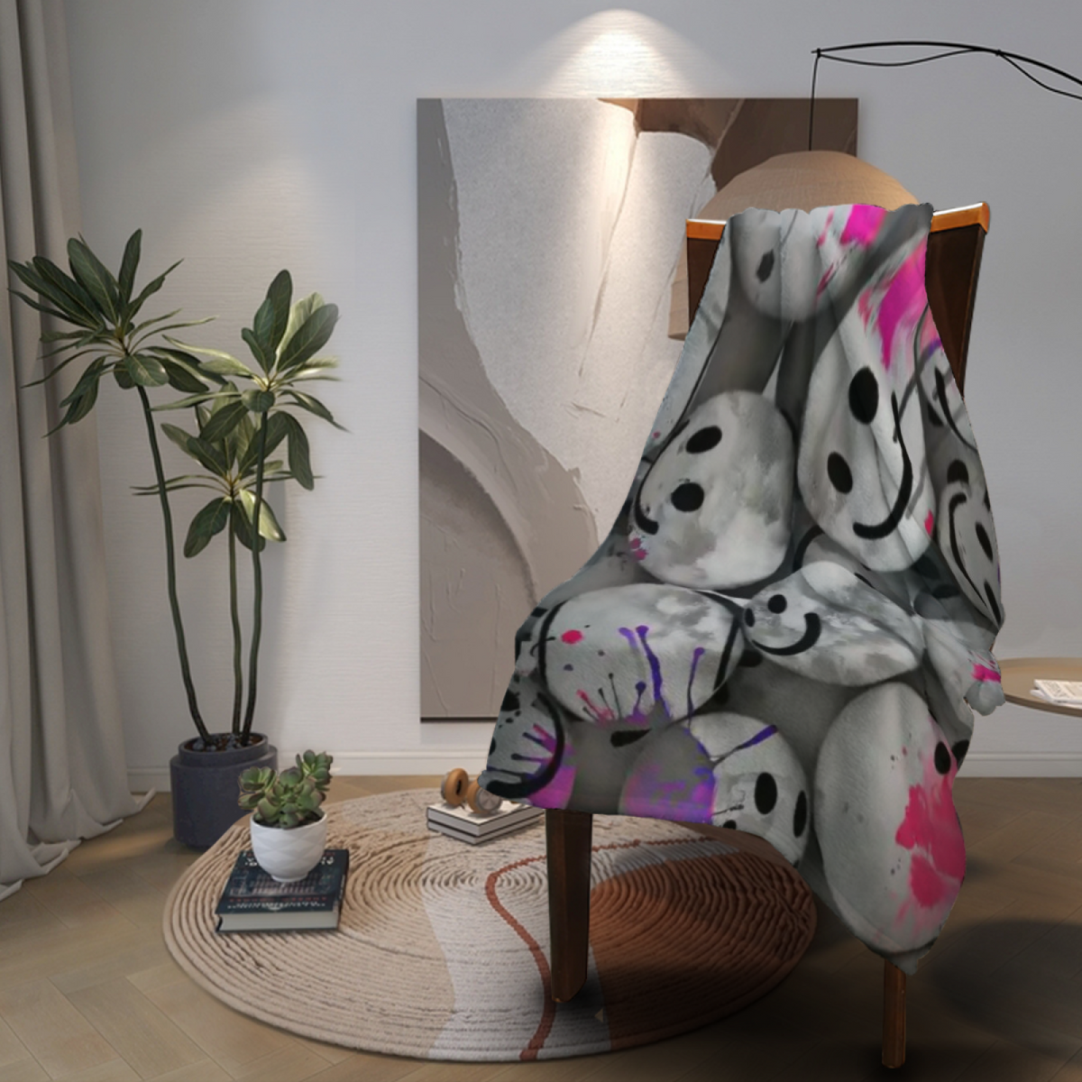 Pastel Multicolor Whimsical Decor Plush Flannel Throw ¨C Radiant Sonnet Edition
